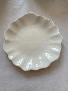 Coquillages -Assiette petit modèle blanc écume