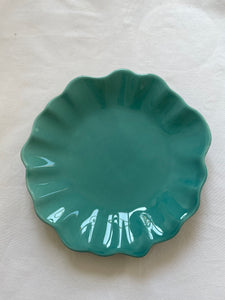 Coquillages - assiette petit modèle turquoise