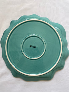 Coquillages Assiette plate turquoise