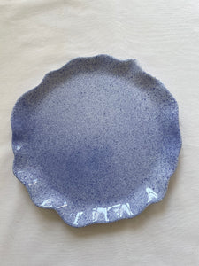Coquillage-assiette plate bleu méditerranée